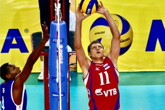 Самсонычев в Мировой лиге 2009 год. Фото fivb.com-1